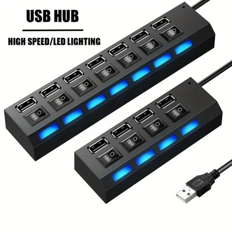 Usb Hub 7 Port - USB 2.0 Hub 4/7 Port Splitter