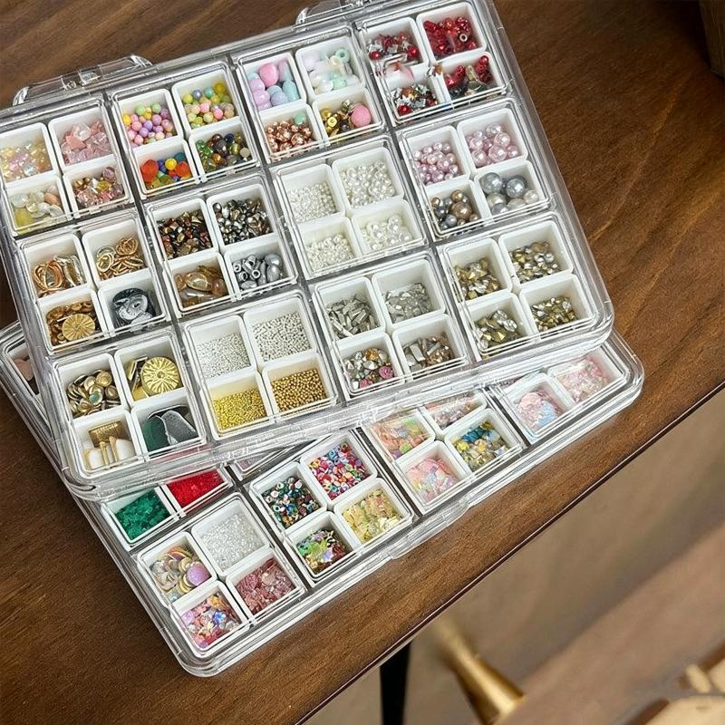 Tech Accessories Box - 【48Grids Nail Accessories Storage Box Mini