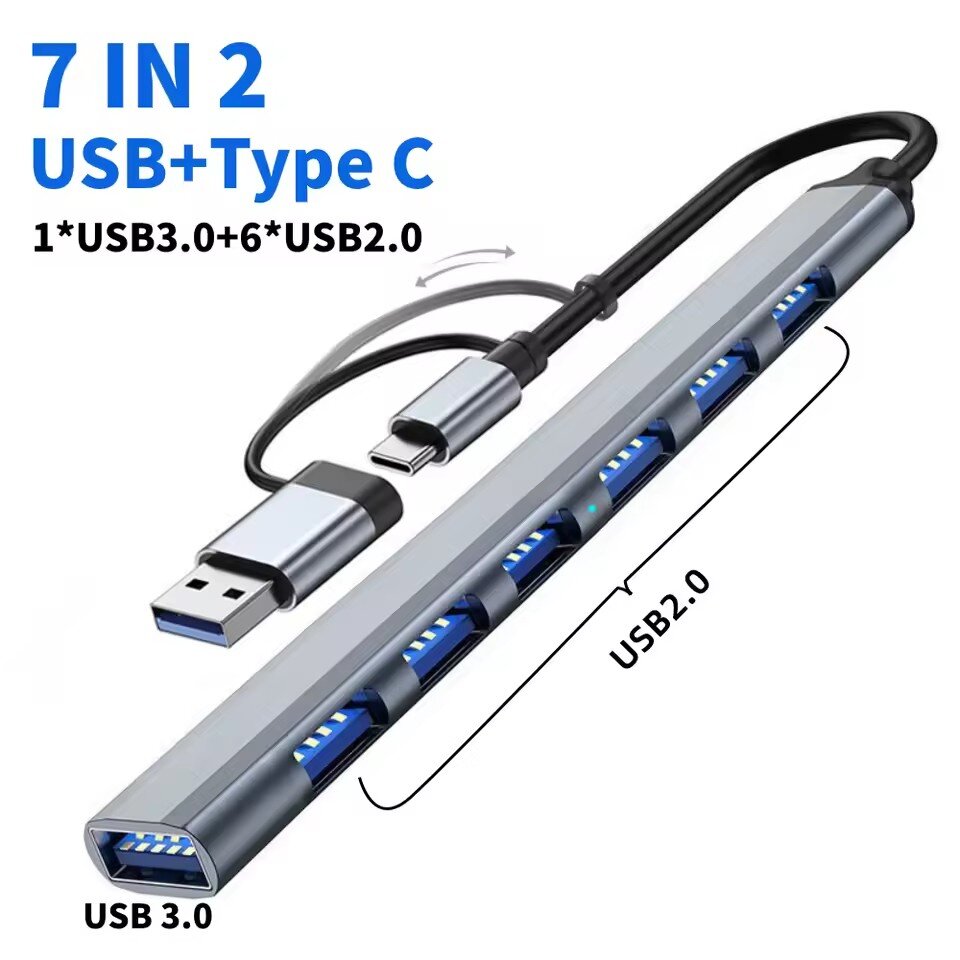 Usb Hub 7 Port - 7 Ports USB 3.0 Type C