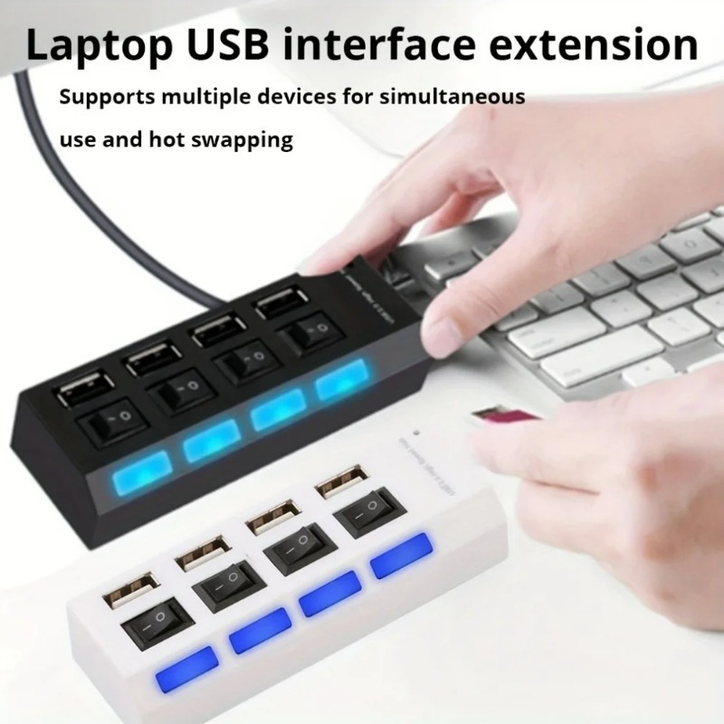 USB 2.0 Hub 4/7 Port Splitter  - Usb Hub 7 Port ulasan dan harga