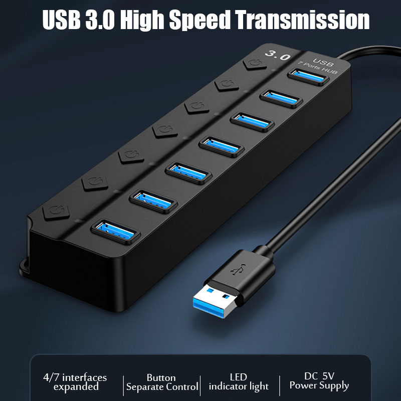 USB Hub USB 3.0 Power Adapter  - Usb Hub 7 Port ulasan dan harga
