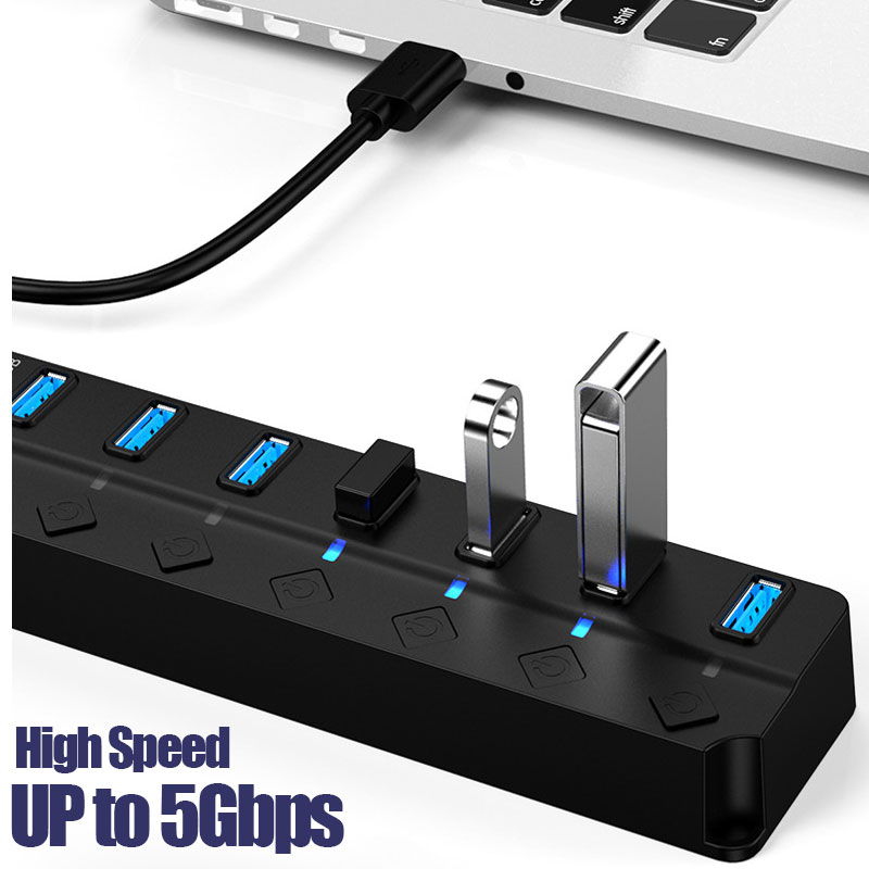USB Hub USB 3.0 Power Adapter  - Usb Hub 7 Port ulasan dan harga