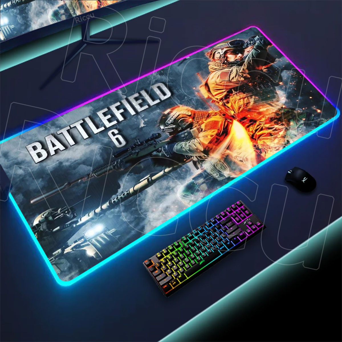 New Gamer Rgb Desk Mat Back Li - Tech Table Accessories ulasan dan harga