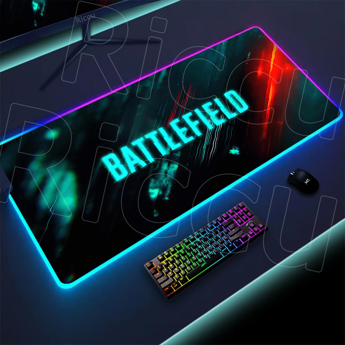 New Gamer Rgb Desk Mat Back Li - Tech Table Accessories ulasan dan harga