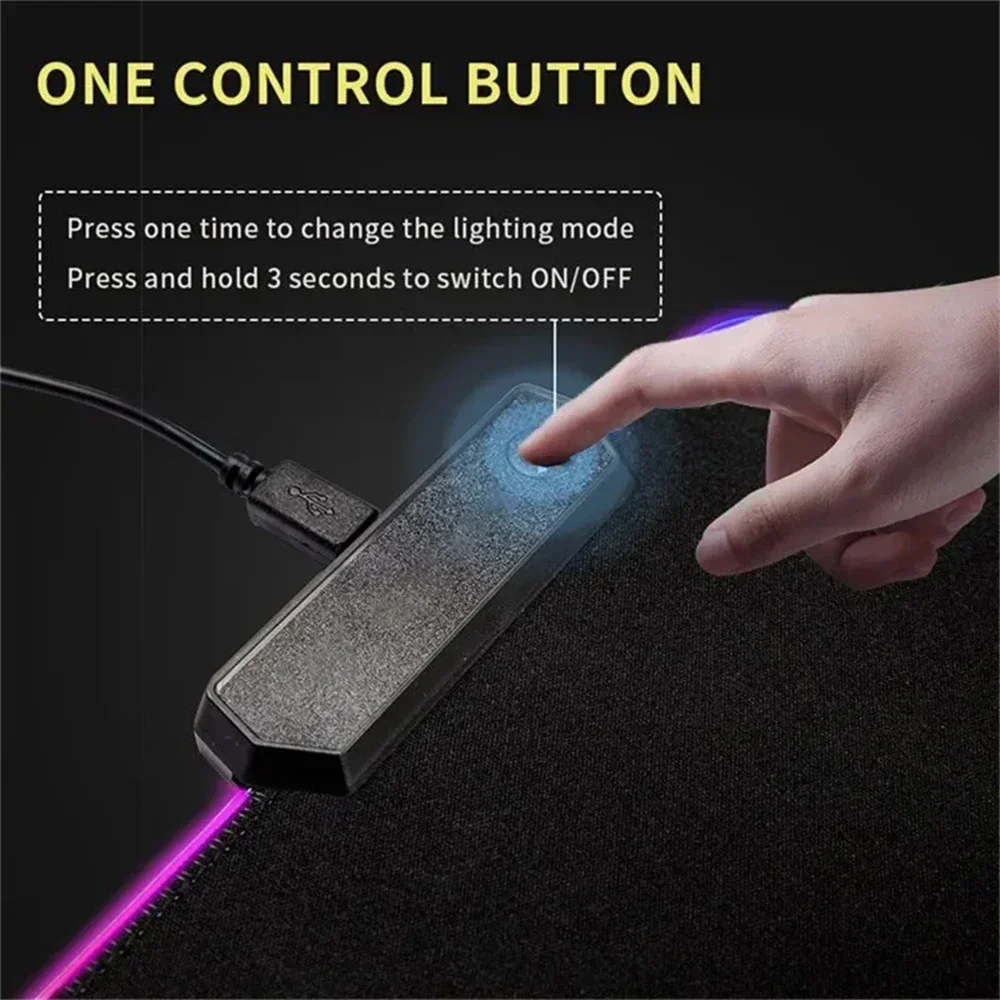 New Gamer Rgb Desk Mat Back Li - Tech Table Accessories ulasan dan harga