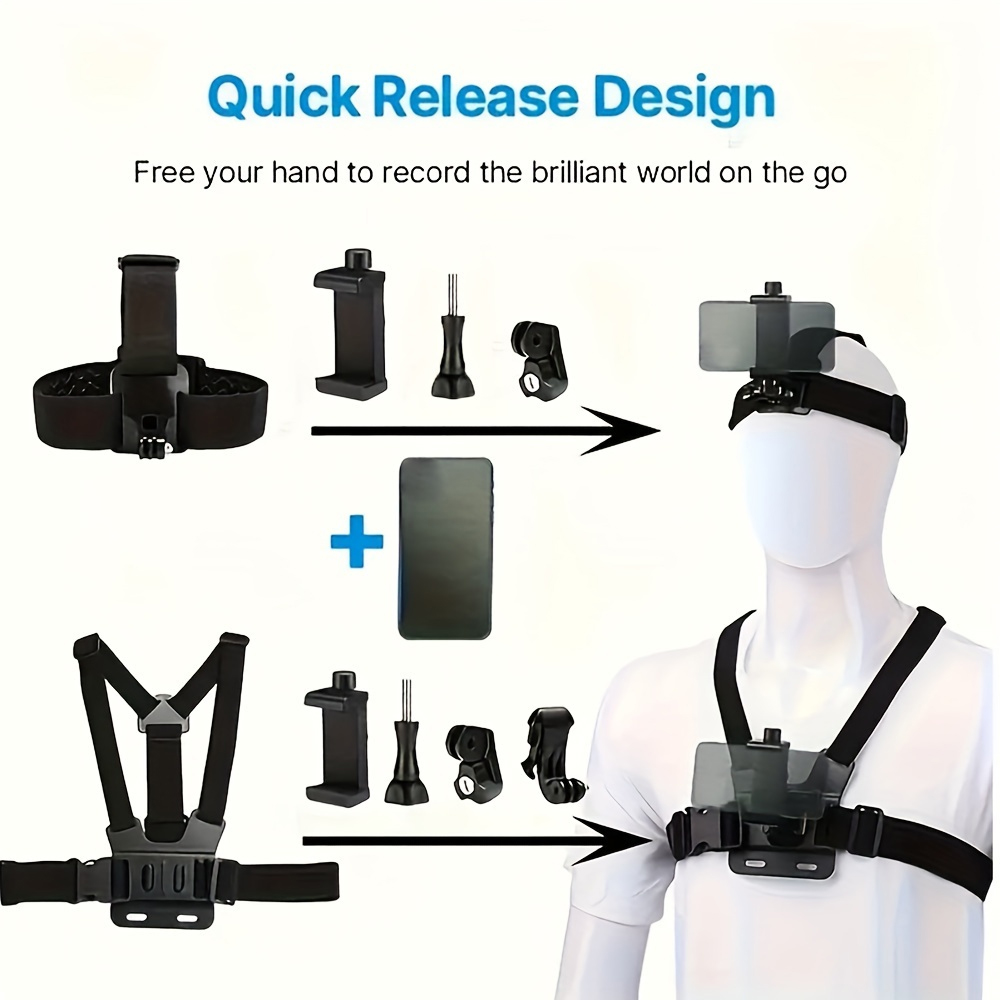 Mobile Phone Head Chest Strap  - Mobile Tech Accessories ulasan dan harga