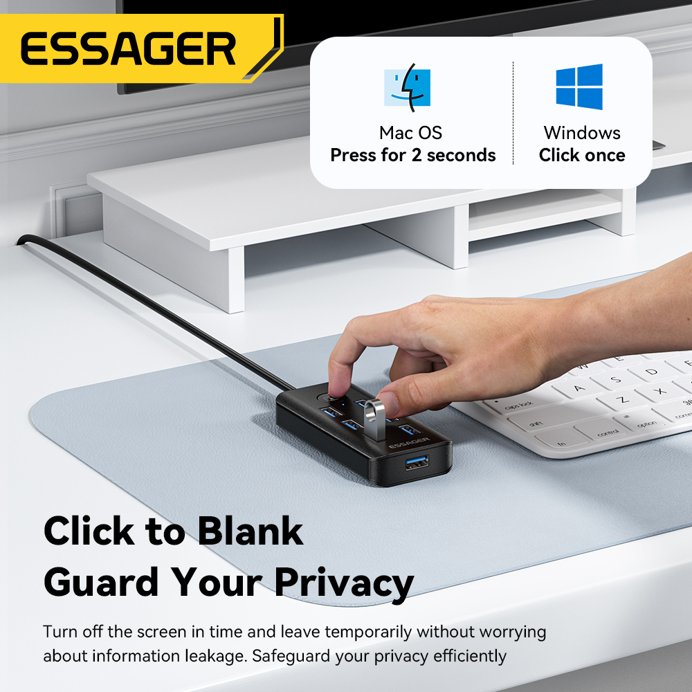 Essager 7-in-1 USB 3.0 Hub Mul - Usb Hub 7 Port ulasan dan harga