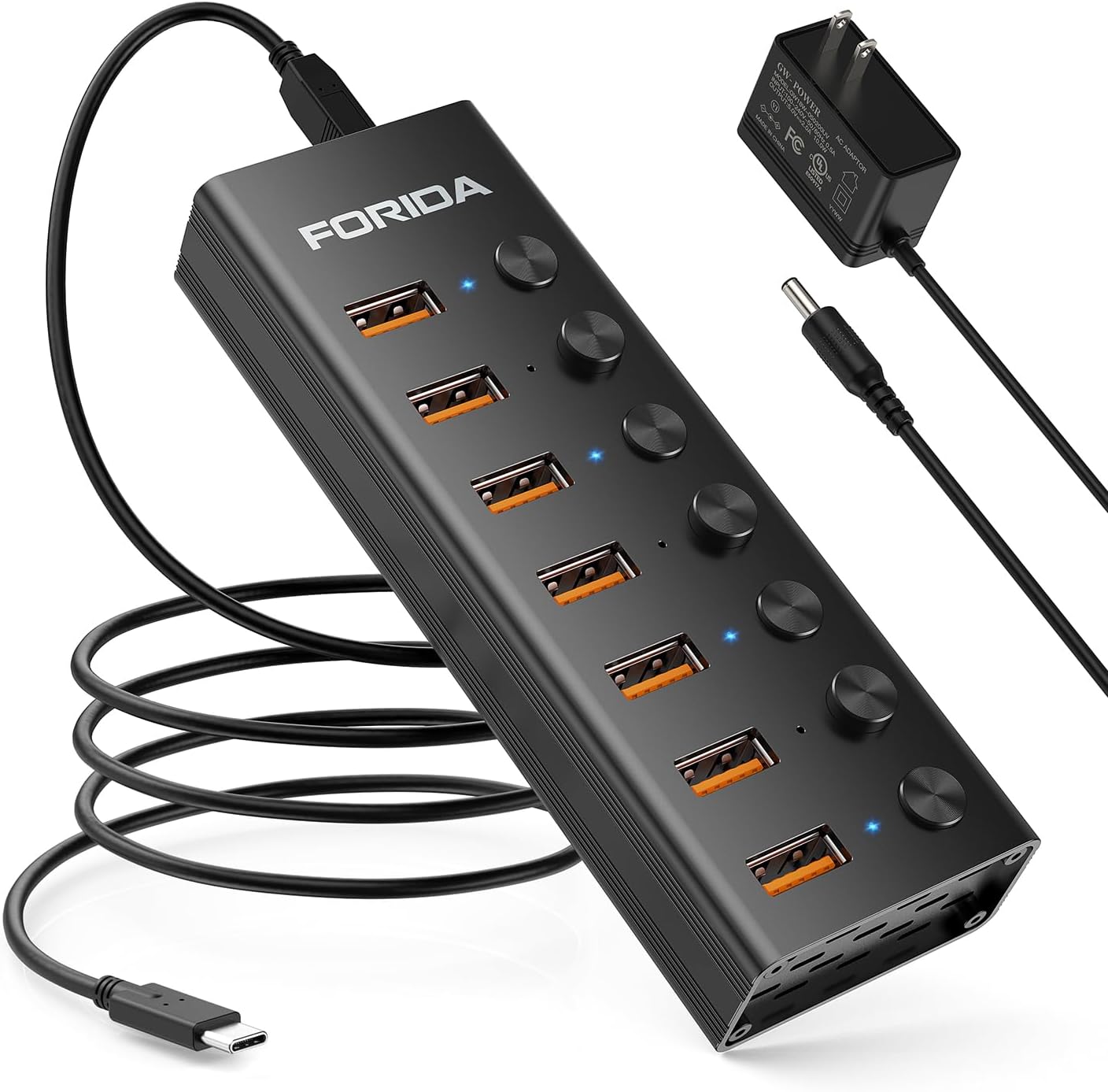 Forida USB 3.2 10Gbps USB HUB  - Usb Hub 7 Port ulasan dan harga