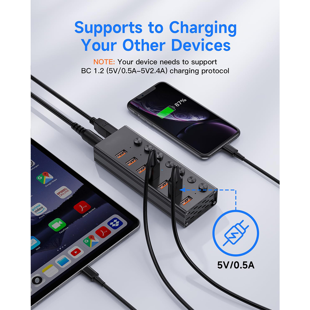 Forida USB 3.2 10Gbps USB HUB  - Usb Hub 7 Port ulasan dan harga