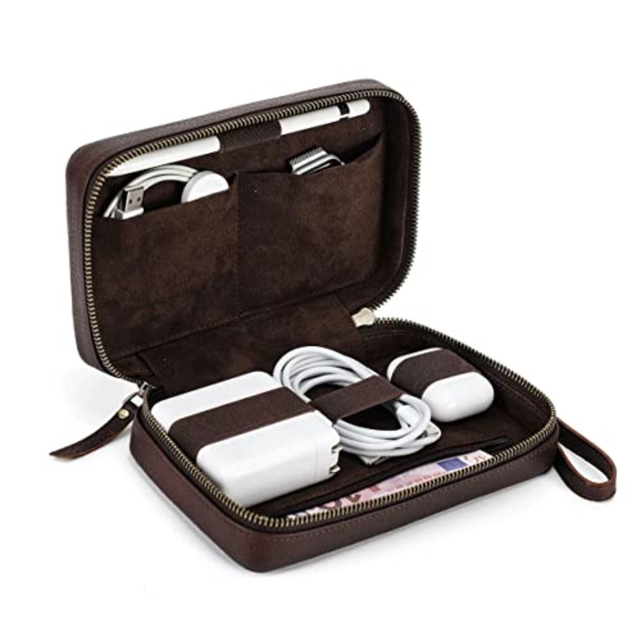 Full Grain Leather Electronic  - Tech Accessories Box ulasan dan harga