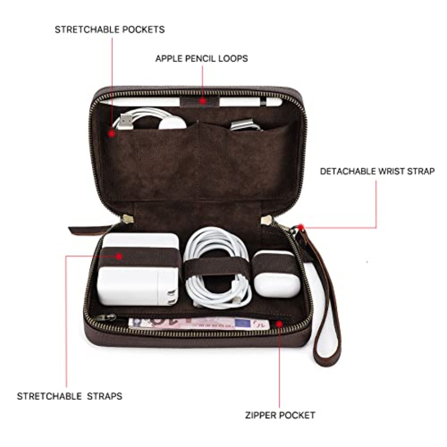 Full Grain Leather Electronic  - Tech Accessories Box ulasan dan harga