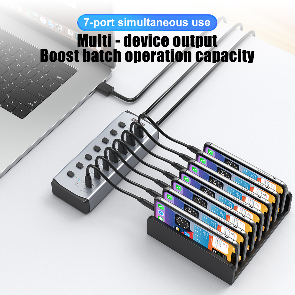 Sipolar USB Hub with BC1.2     - Usb Hub 7 Port ulasan dan harga