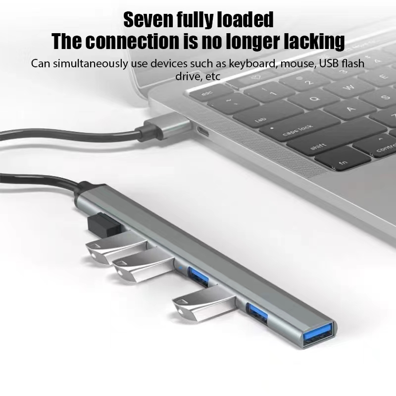 7 Ports USB 3.0 Type C HUB Exp - Usb Hub 7 Port ulasan dan harga