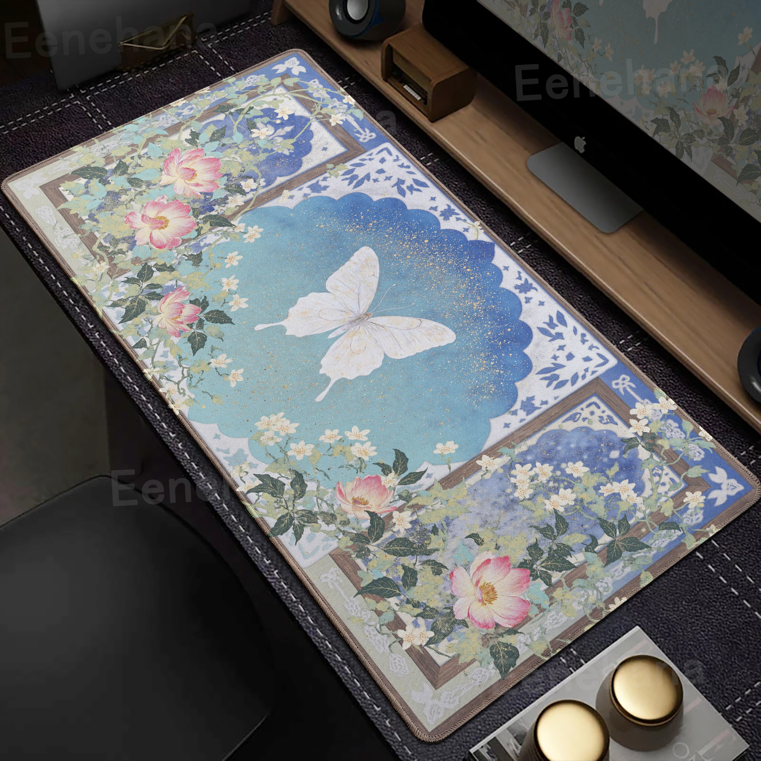 Butterfly Flower Mouse Pad Key - Tech Table Accessories ulasan dan harga