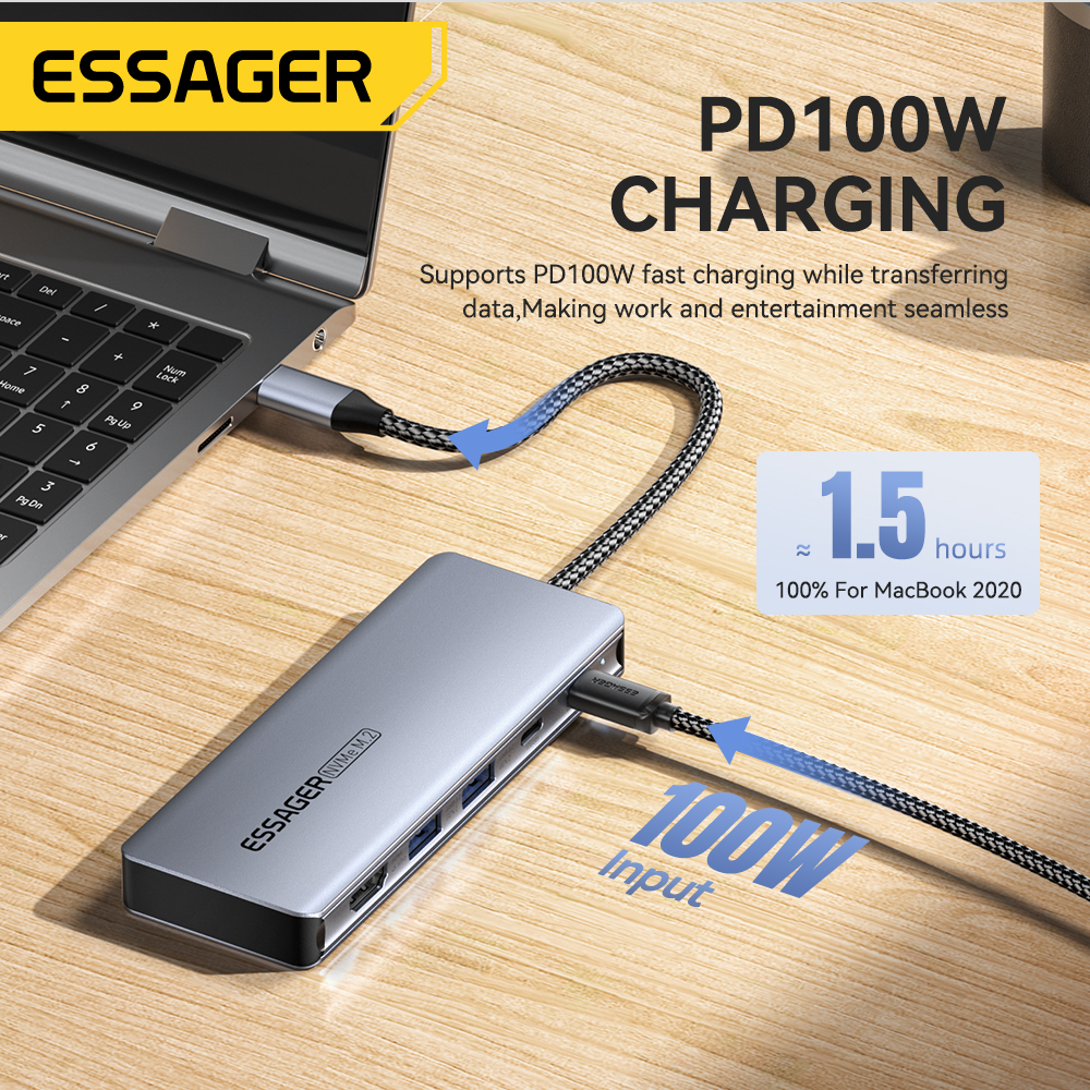 Essager USB C Hub With M.2 SSD - Usb Hub 7 Port ulasan dan harga