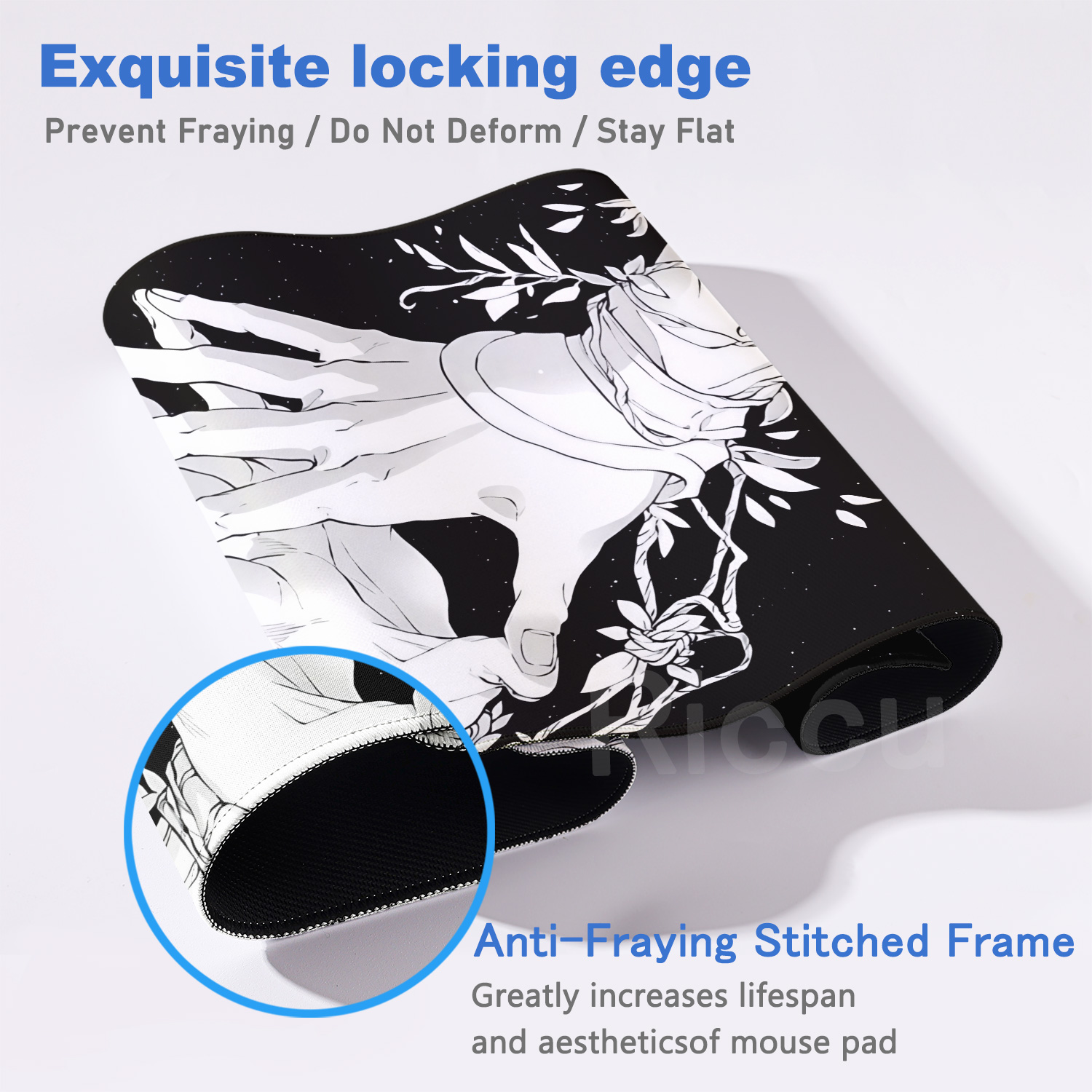 HD Large Black White XXL Gothi - Tech Table Accessories ulasan dan harga