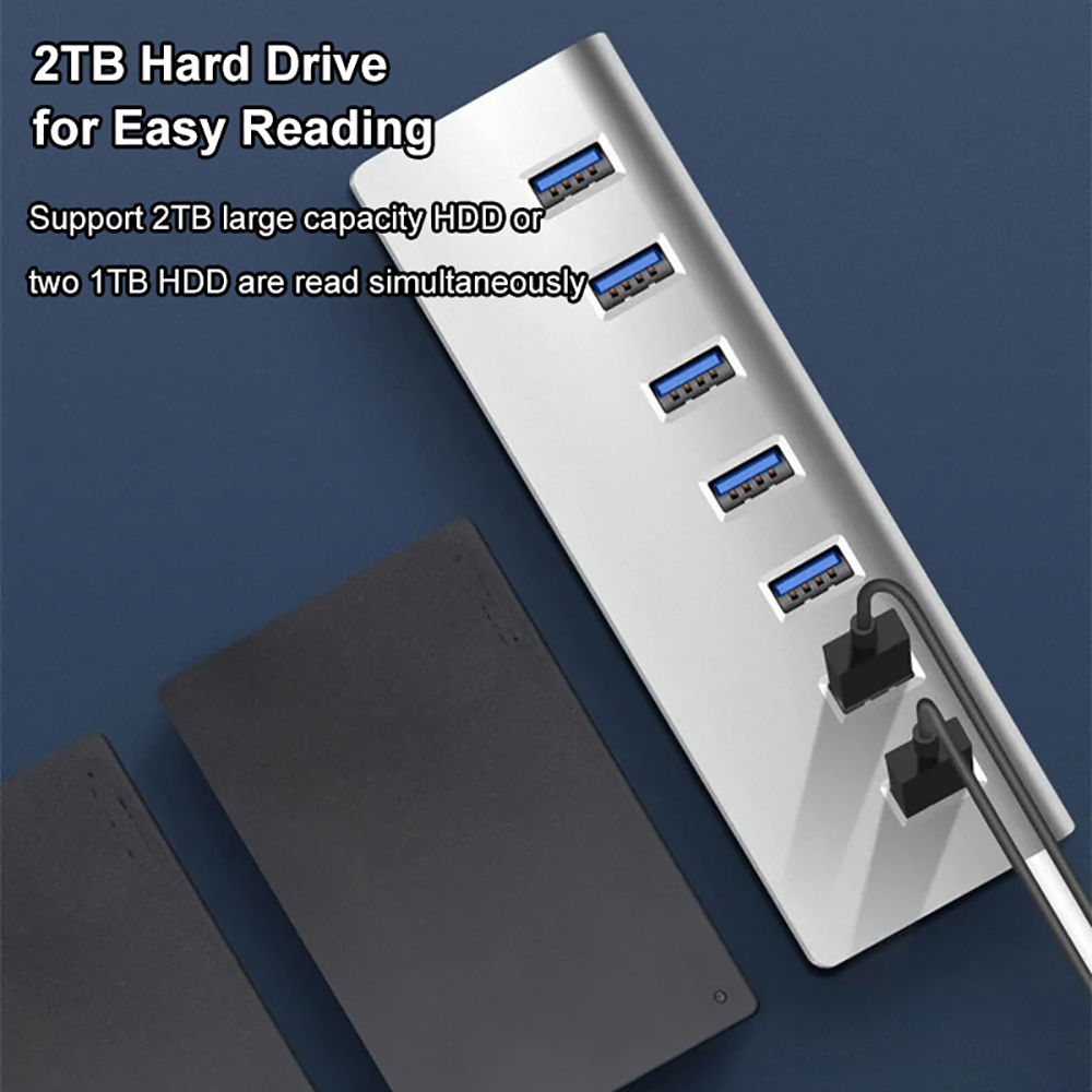 Aluminum Alloy USB 3.0 HUB 7 P - Usb Hub 7 Port ulasan dan harga