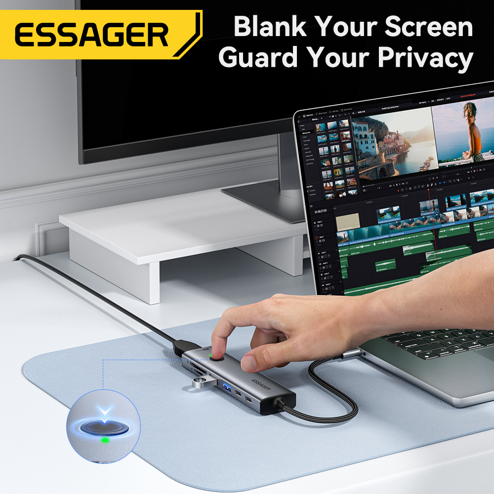Essager USB C HUB 4K 7-in-1 Ty - Usb Hub 7 Port ulasan dan harga